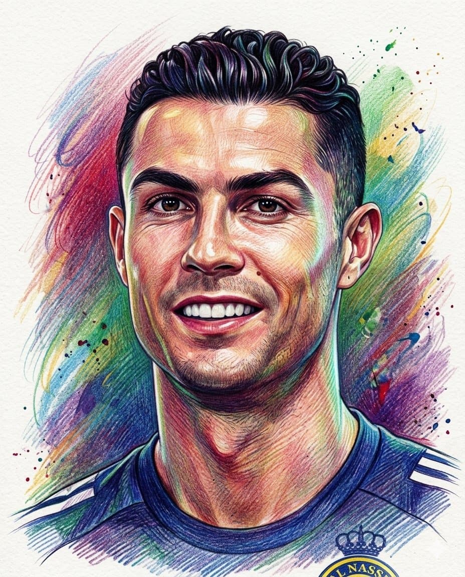Realistic Colored Pencil Portrait — example 1