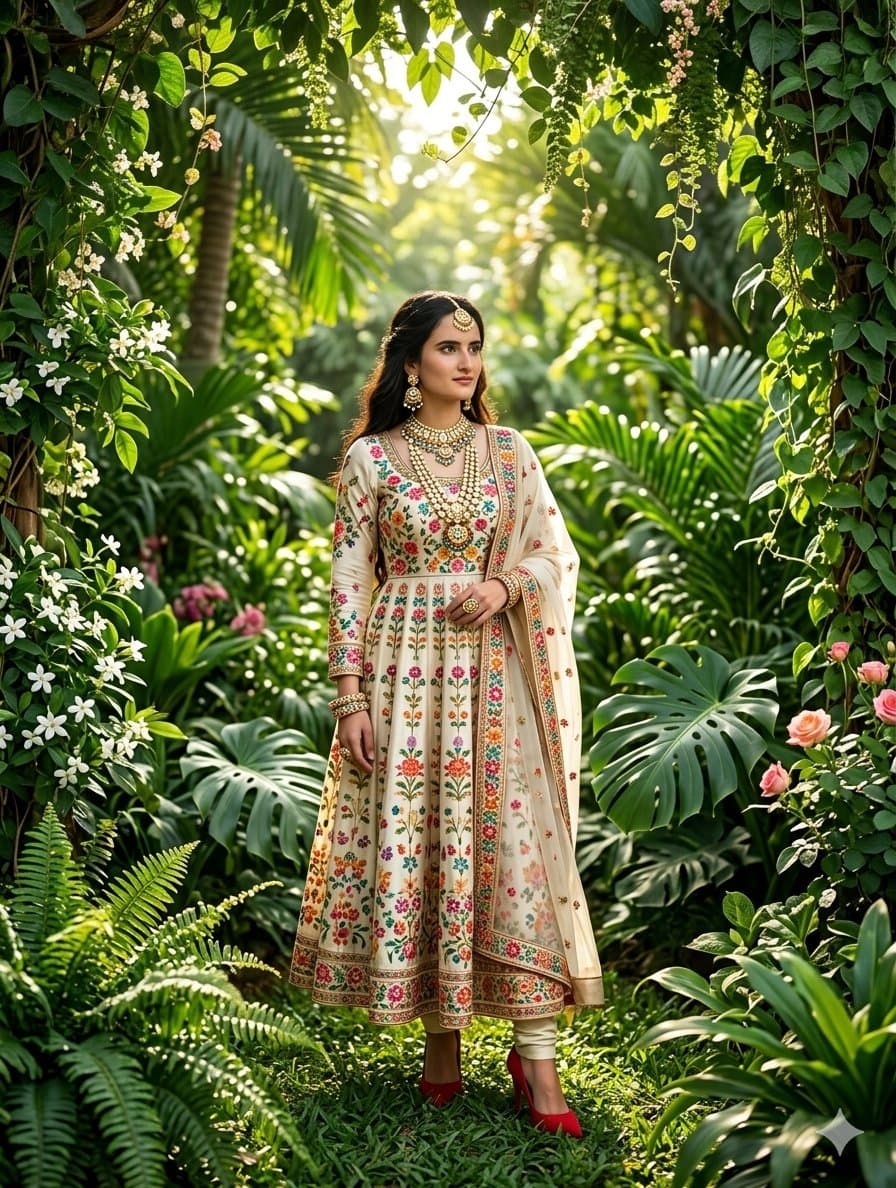 Traditional Indian Anarkali Portrait — example 1