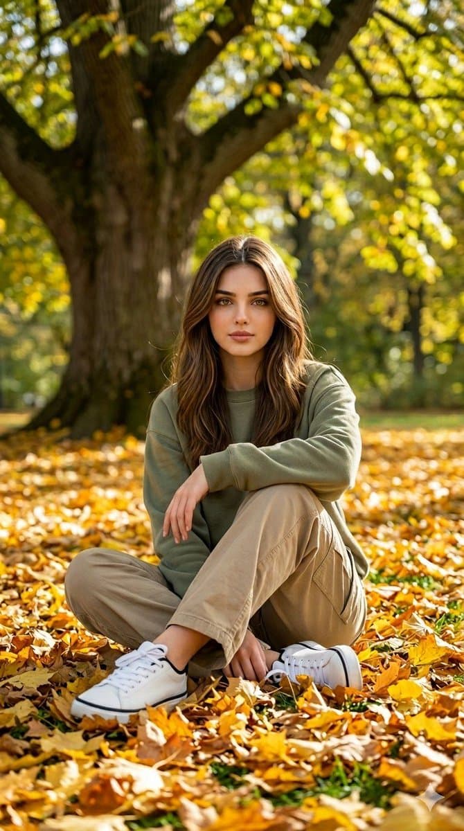 Autumn Park Relaxed Portrait — example 1
