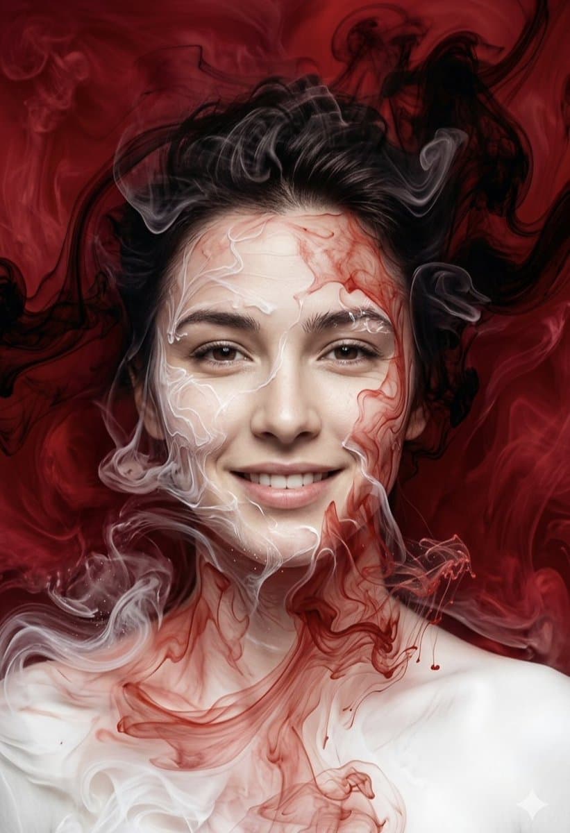 Surreal Ink Fluid Portrait Art โ example 1
