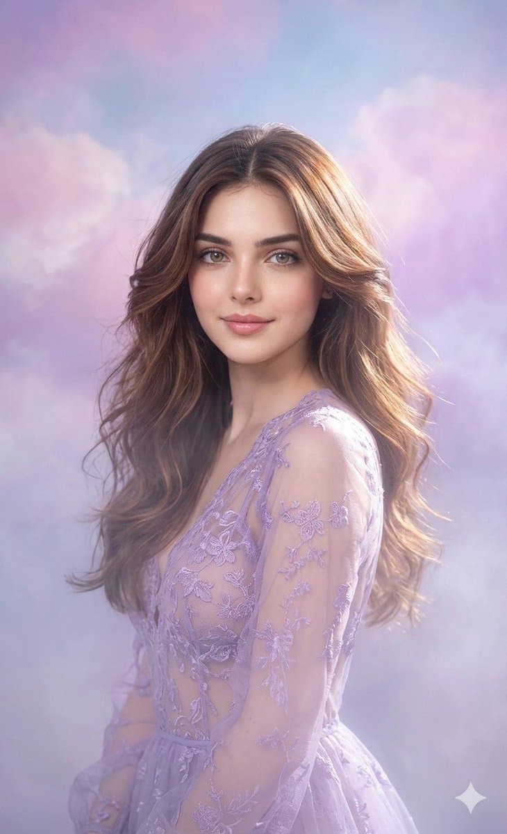 Lavender Outfit Fine-Art Portrait — example 1