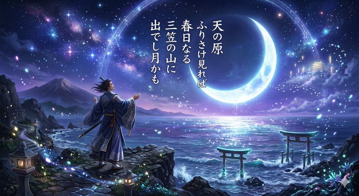 Fantasy Illustration of Classical Japanese Poem — example 1