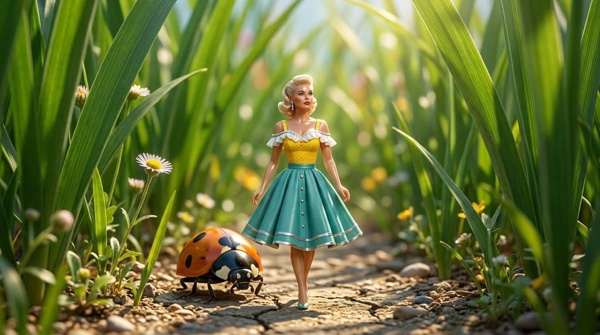 Macro Photorealistic Miniature Woman — example 1