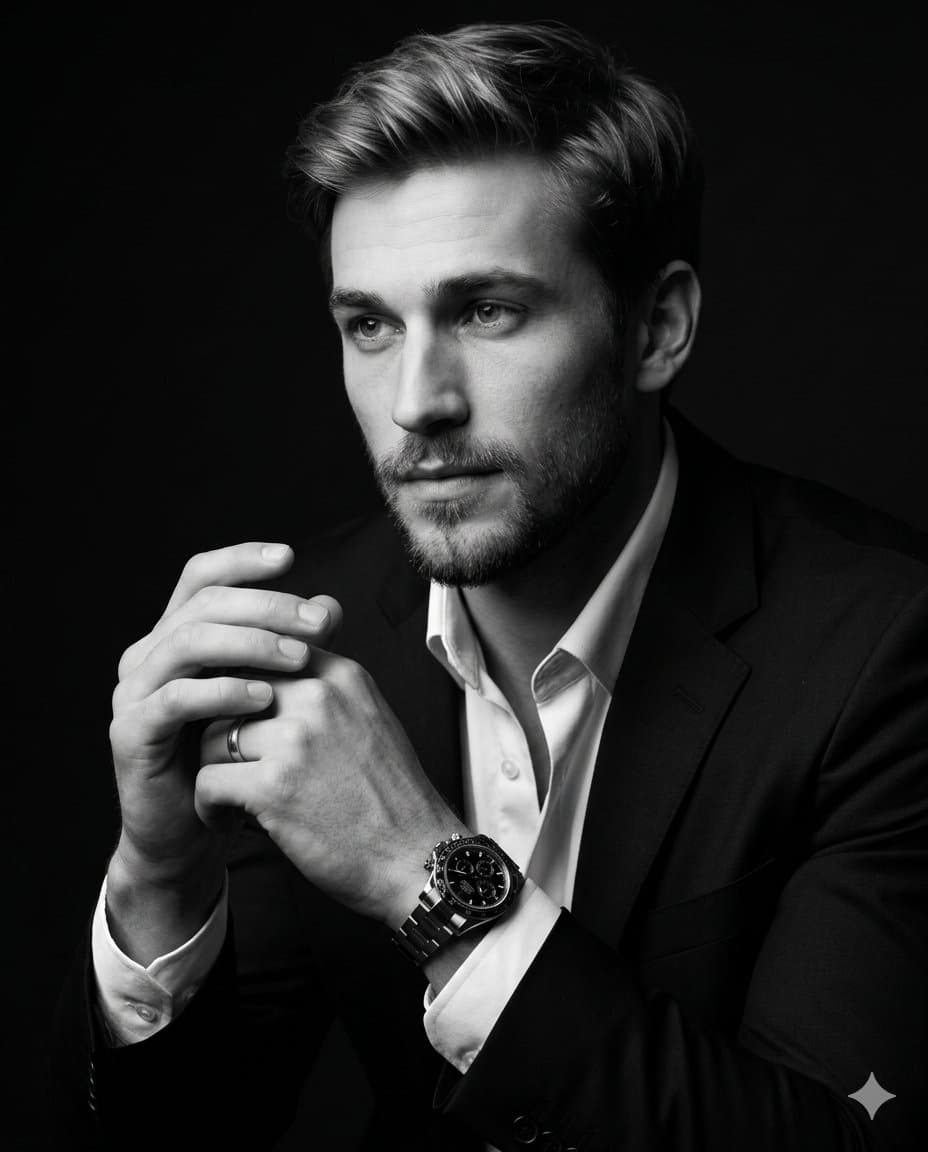 Dramatic Chiaroscuro Cinematic Portrait — example 1