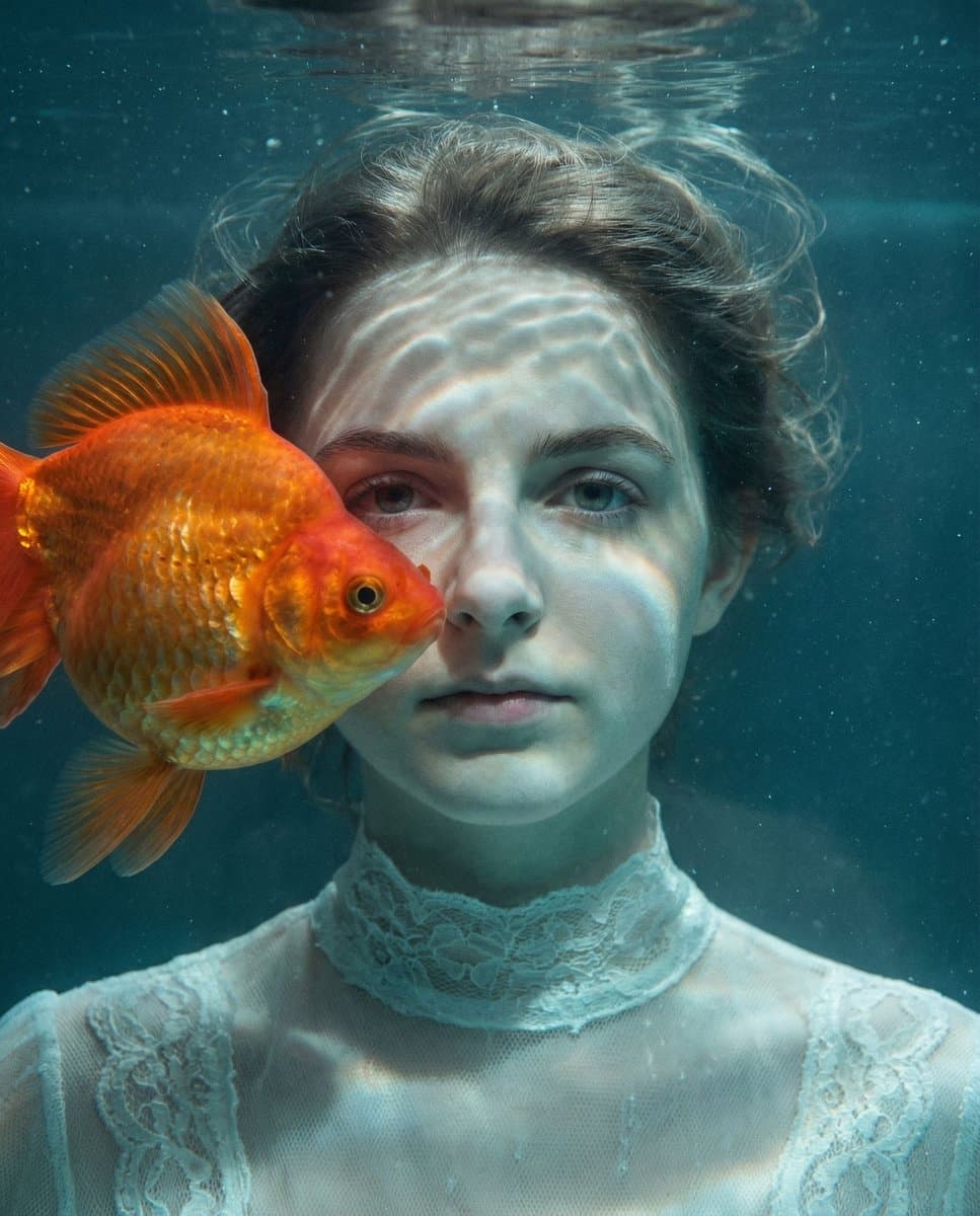 The Silent Aquarium Surreal Portrait — example 1