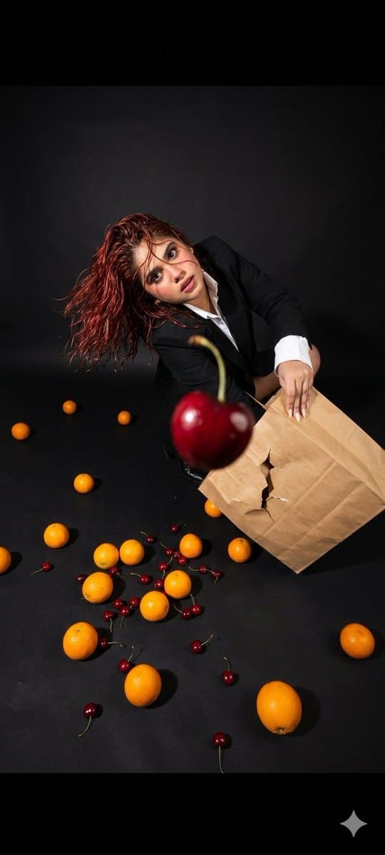 Editorial Fashion with Motion and Fruit — example 1