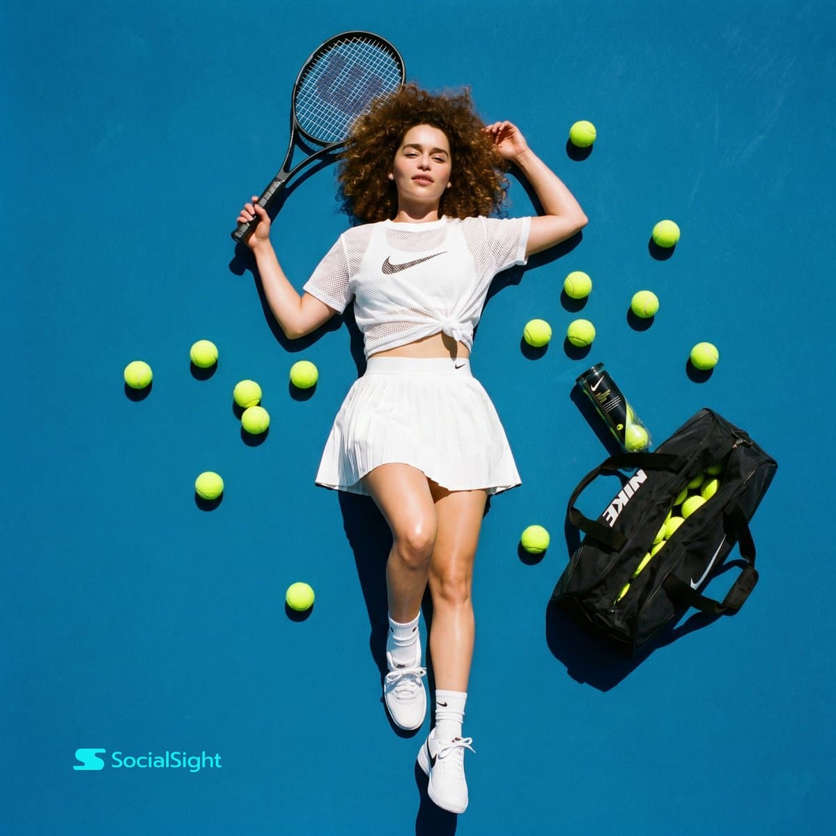 Flat Lay Tennis Fashion Editorial — example 1