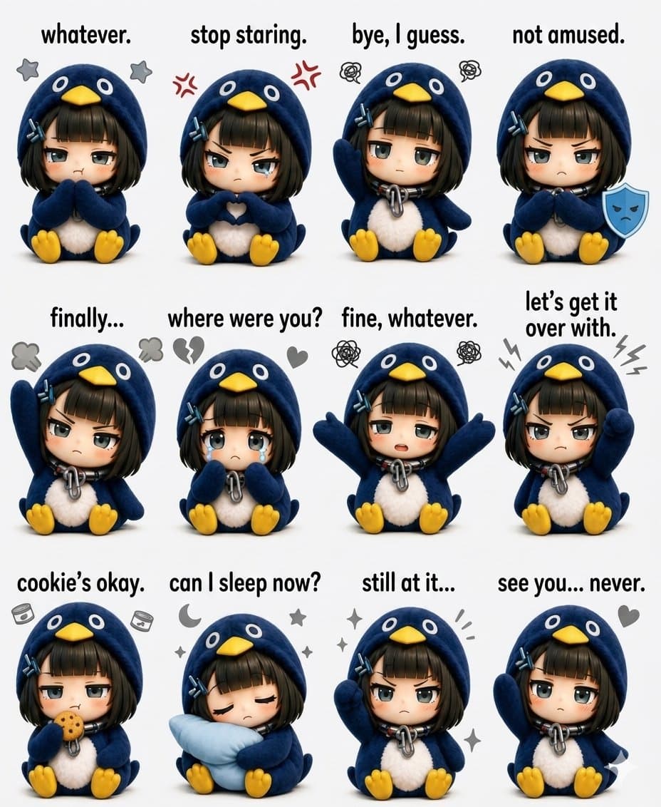 Kawaii Chibi Sticker Sheet — example 2