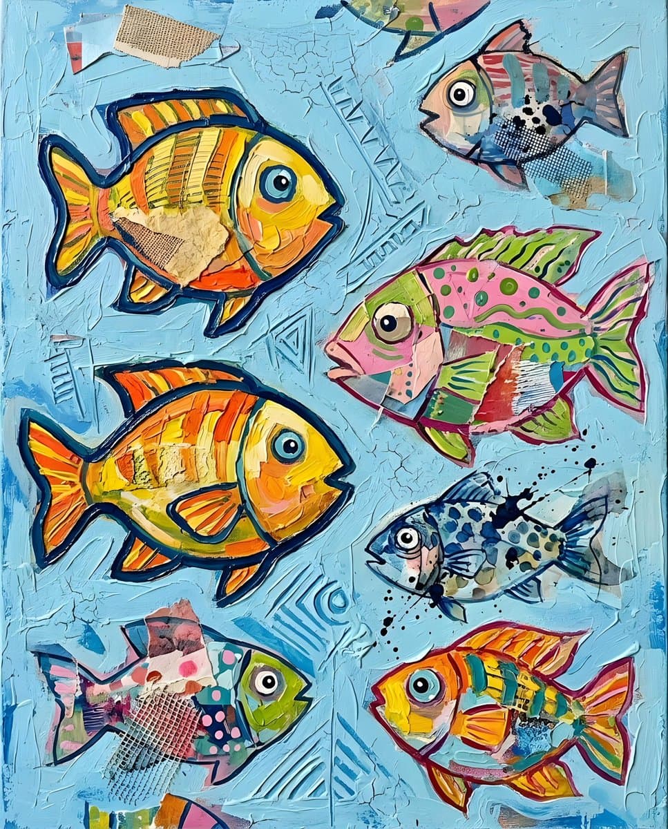 Vibrant Whimsical Fish Illustration — example 1