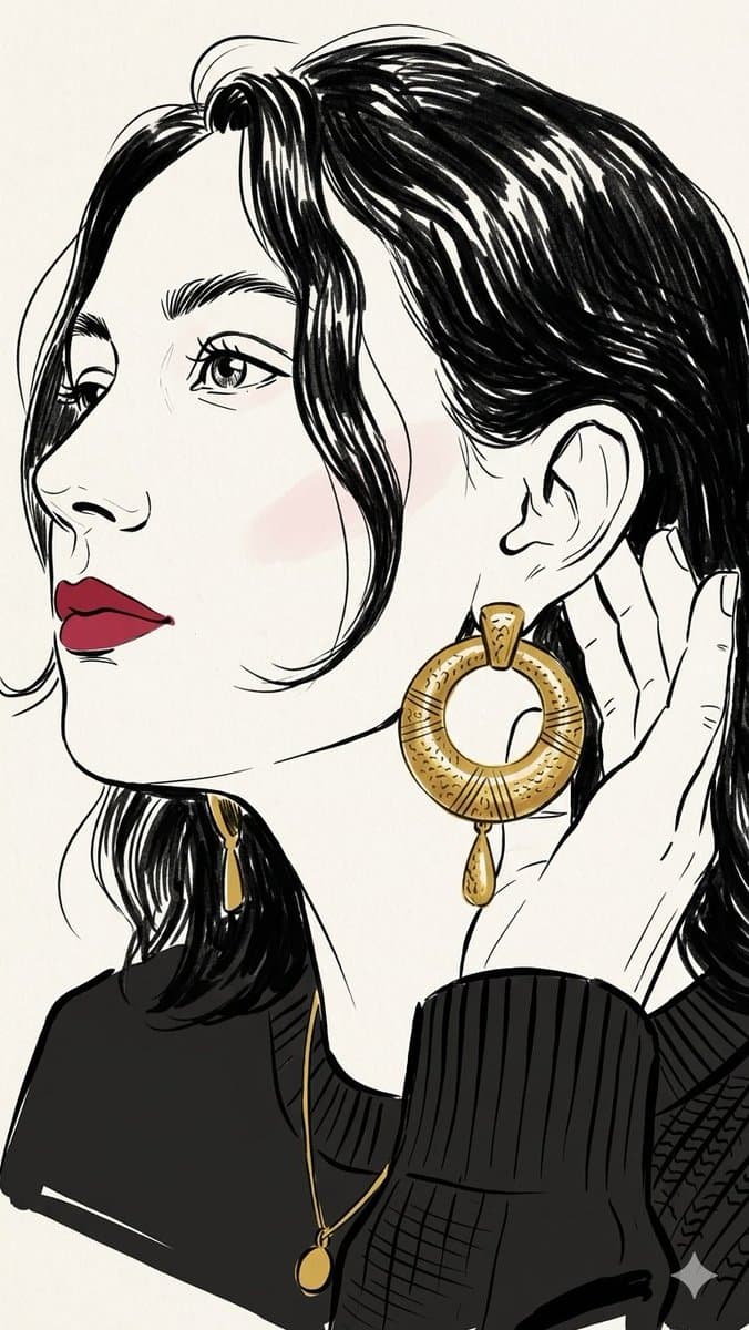 Minimalist Profile Line Art — example 2