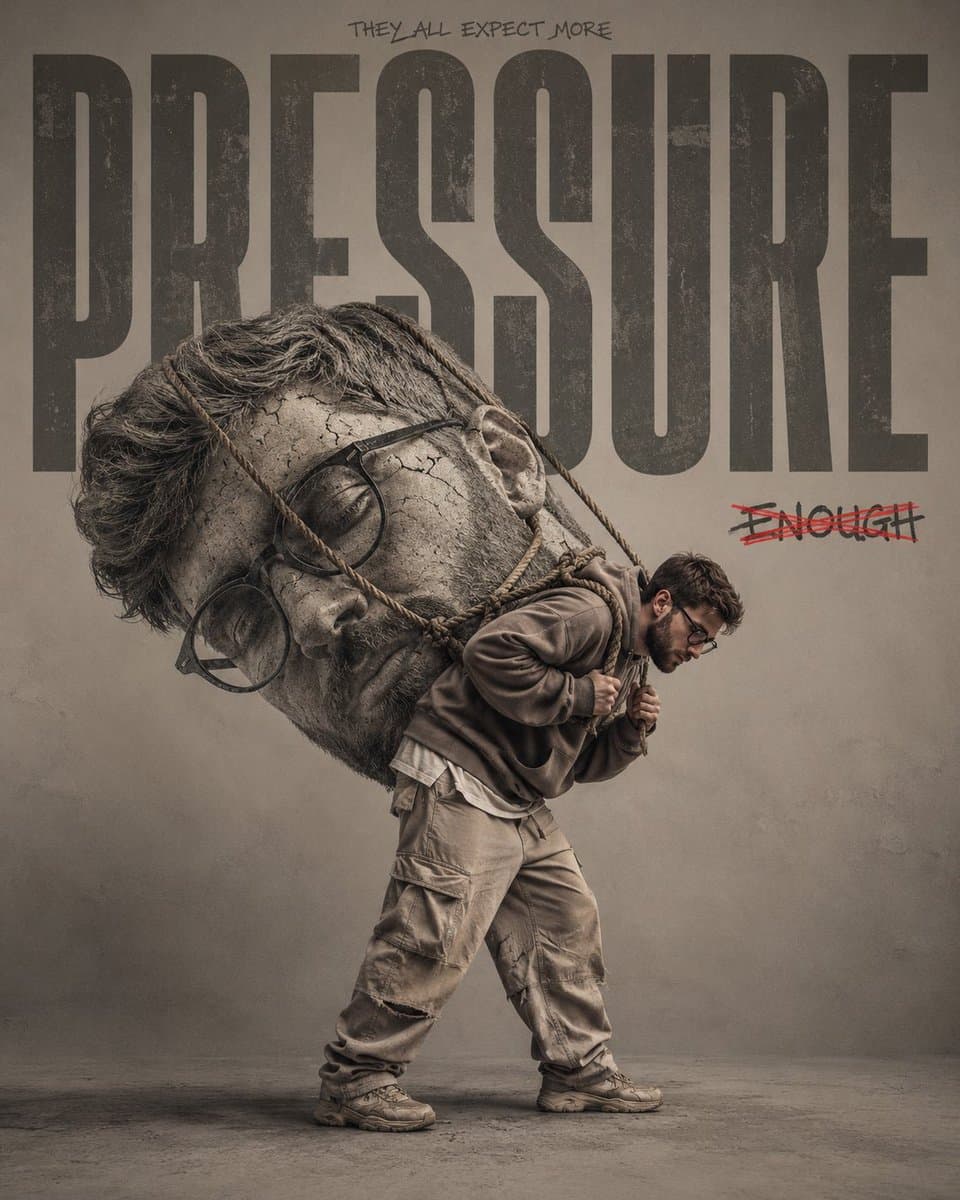 Conceptual Pressure Surreal Portrait — example 1