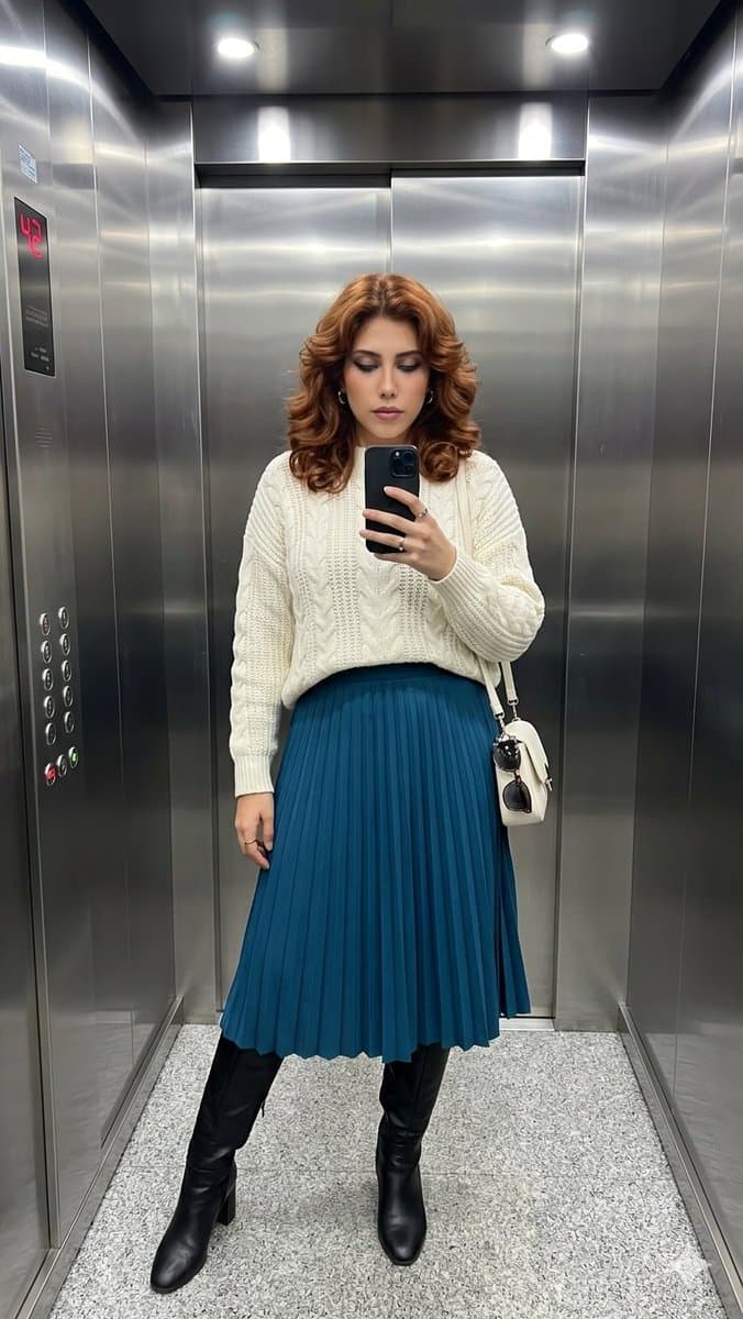 Photorealistic Elevator Mirror Selfie — example 2