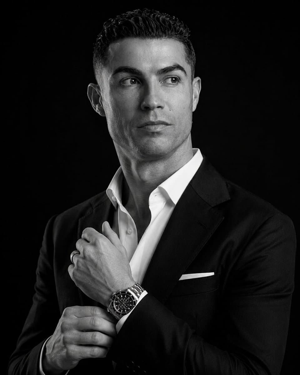 Cinematic Black and White Luxury Suit Portrait — example 1