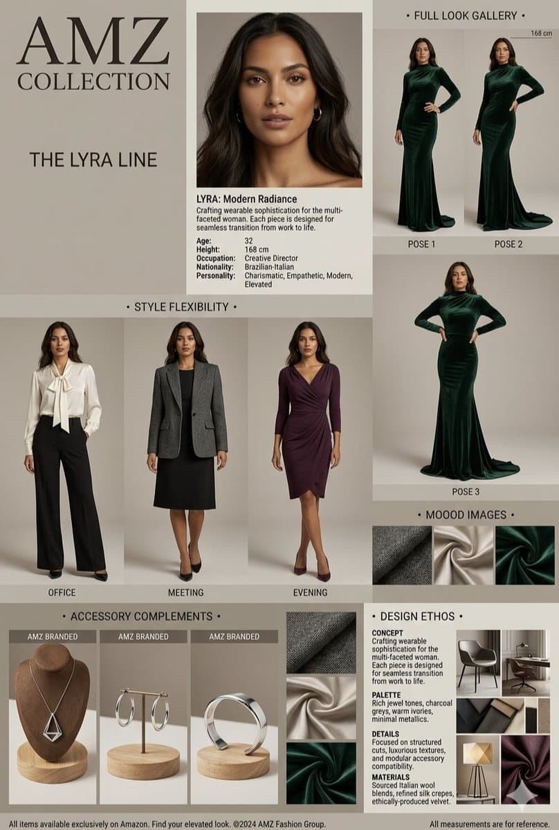 Fashion Brand Mood Board Layout — example 1
