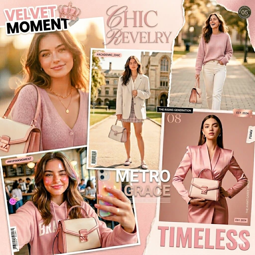 Chic Fashion Magazine Collage — example 1