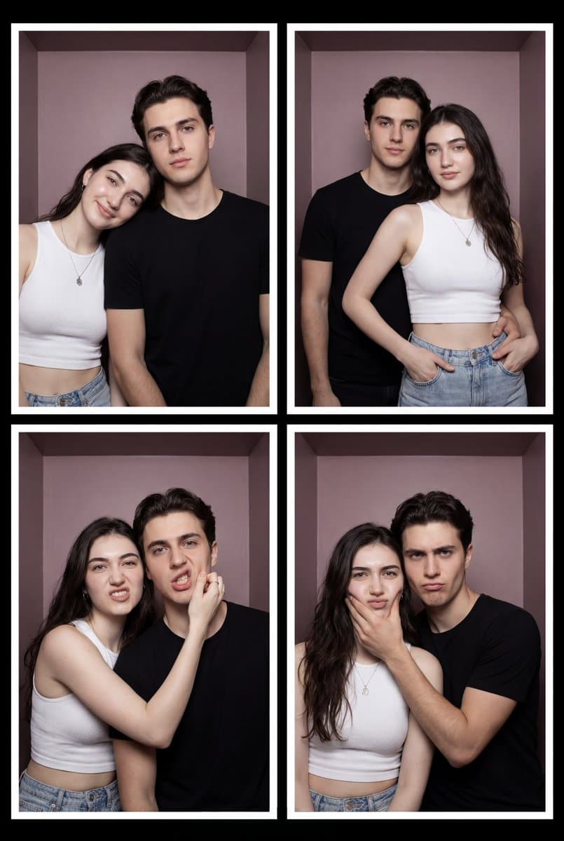 Vintage Photobooth Strip Layout — example 1