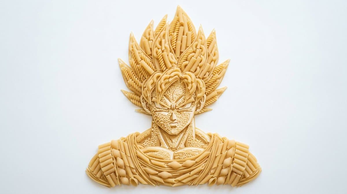 Pasta Art Bust Portrait — example 1