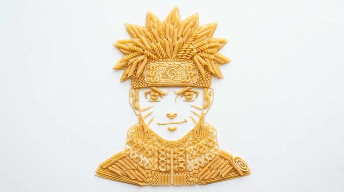 Pasta Art Bust Portrait — example 2