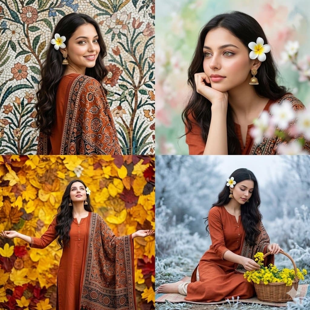 Four Seasons Portrait Collage — example 1