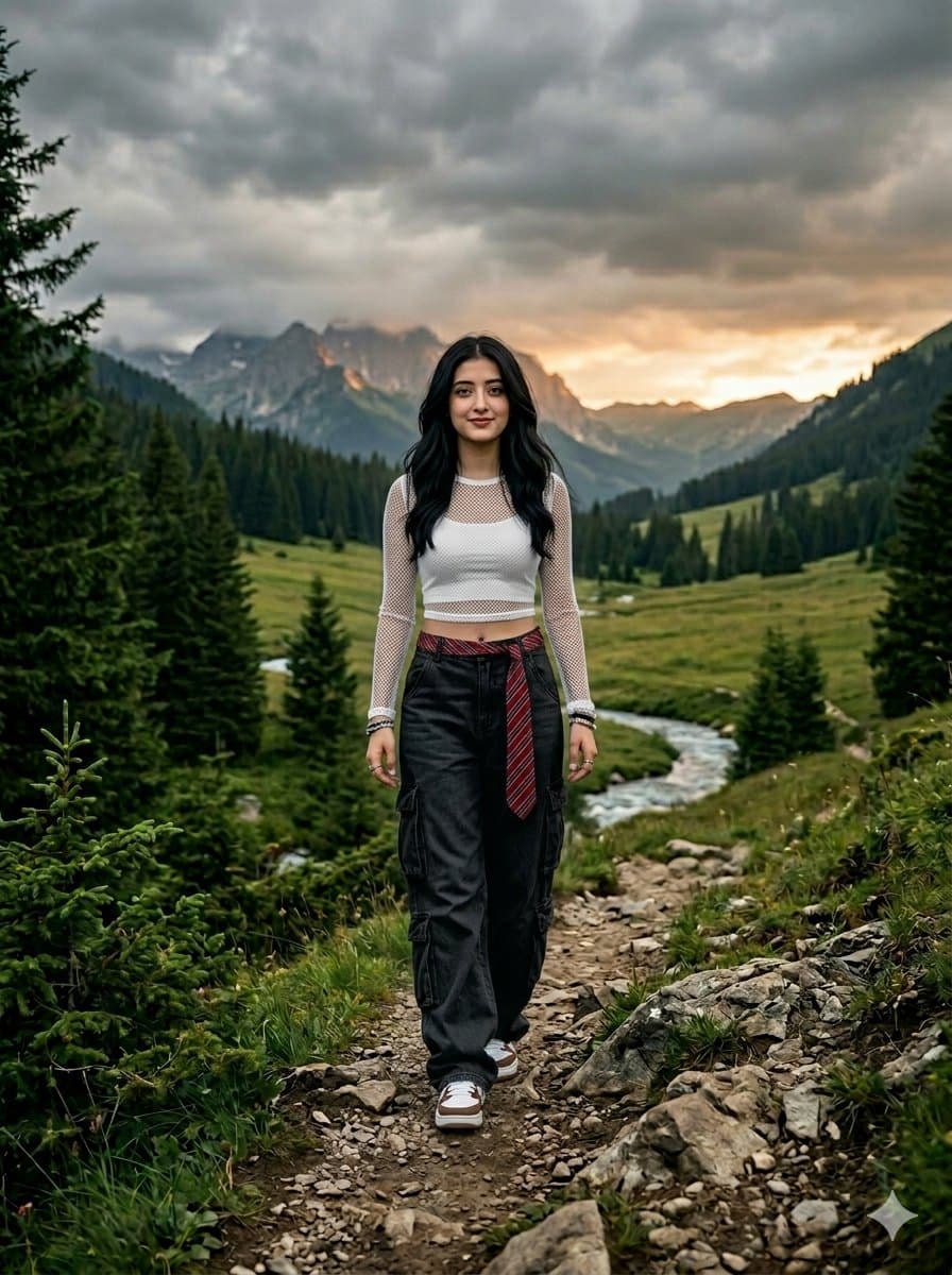 Street Fashion Valley Hike Portrait β example 1