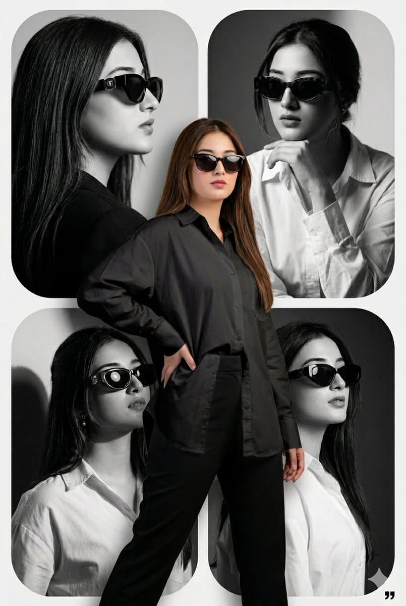 Modern Editorial Fashion Collage Poster β example 1
