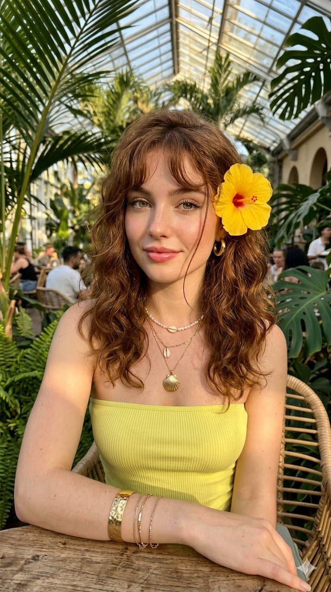 Golden Hour Tropical Cafe Portrait — example 1