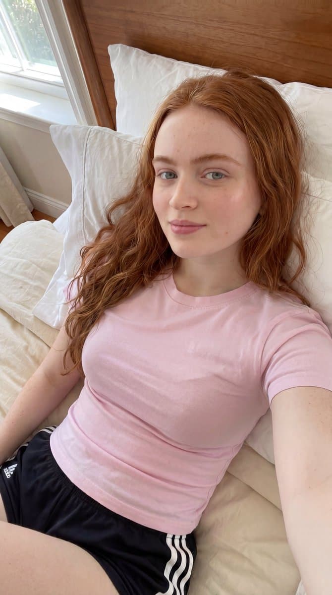Casual Bedroom Selfie Portrait — example 1