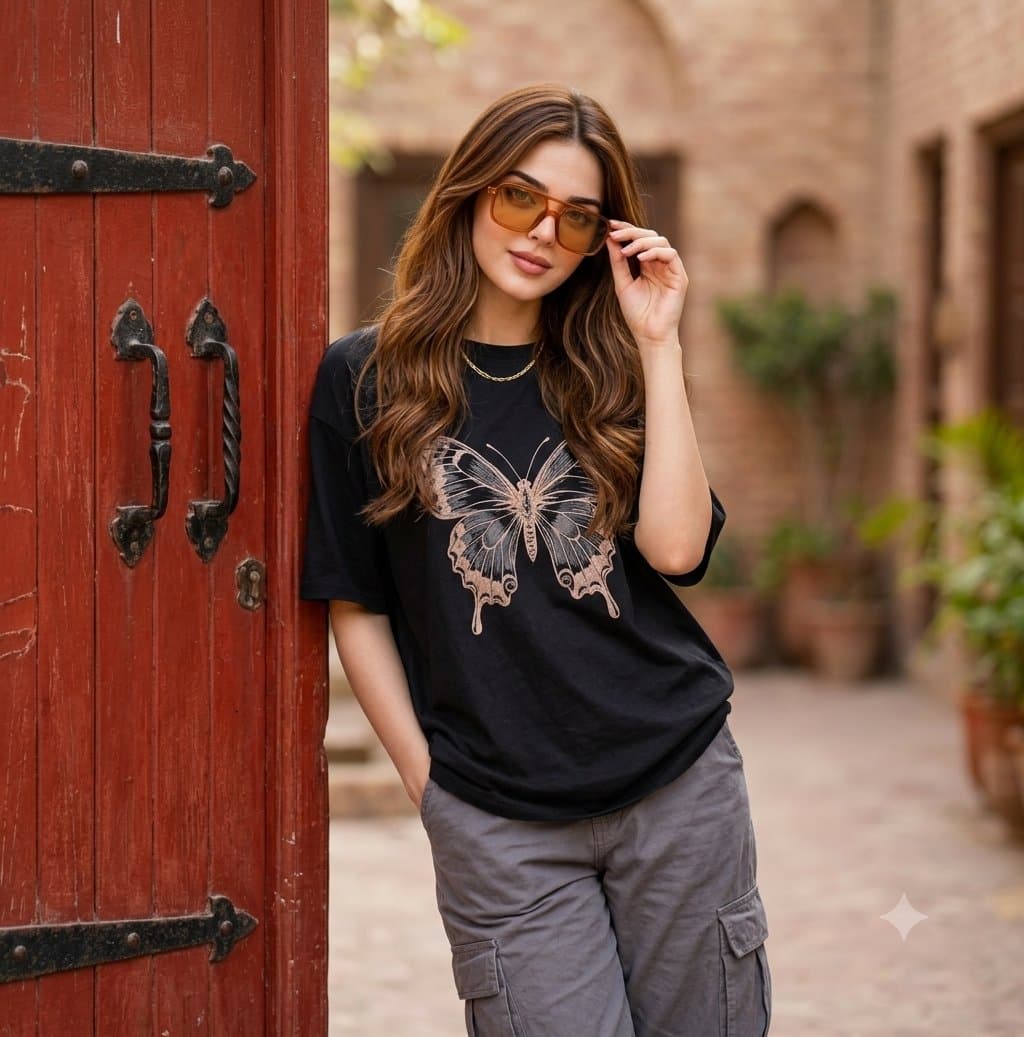Fashion Street Butterfly Tee Portrait — example 1
