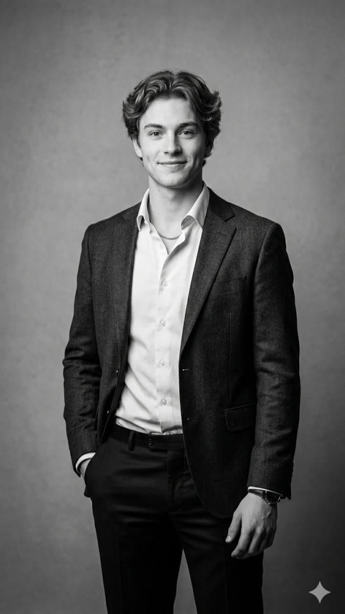 Classic Black and White Male Studio Portraits — example 3