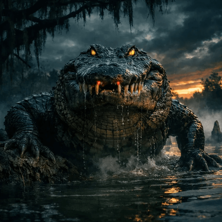 Alligator in Swamp Wildlife Photo — example 2