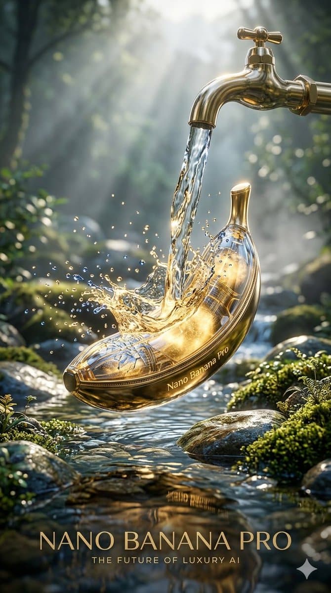 Luxury Golden Tea Cup Mountain Stream — example 1