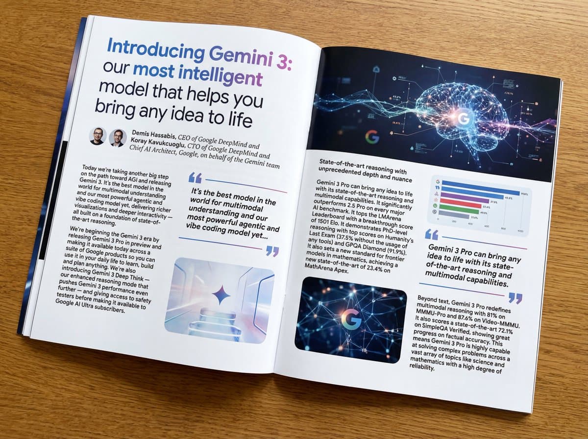 Glossy magazine article layout from long text — example 1