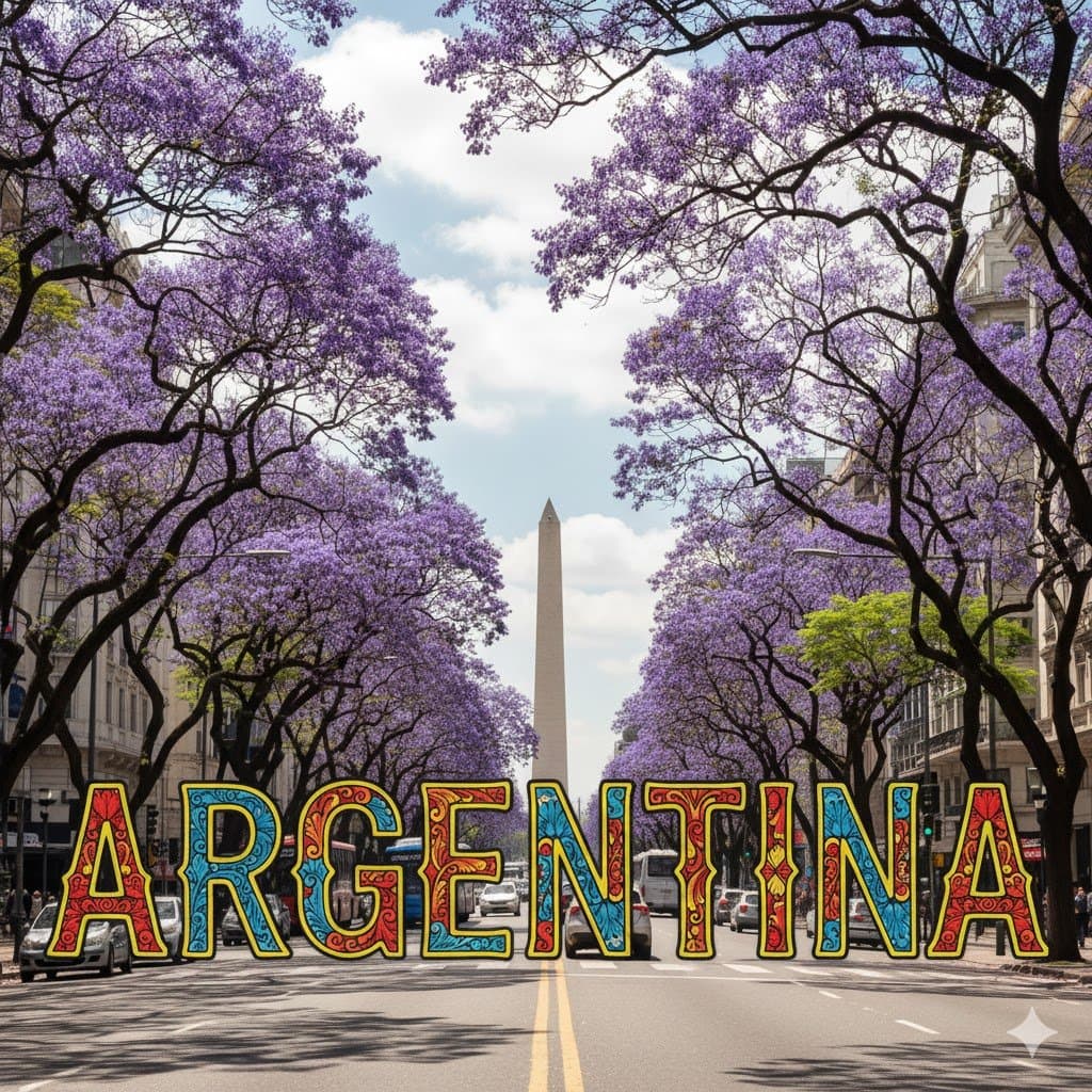 Buenos Aires avenue lettering scene — example 2