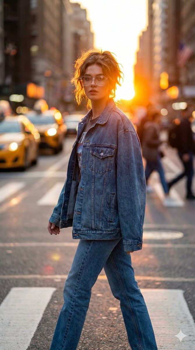 Golden Hour Urban Streetwear Portrait — example 1