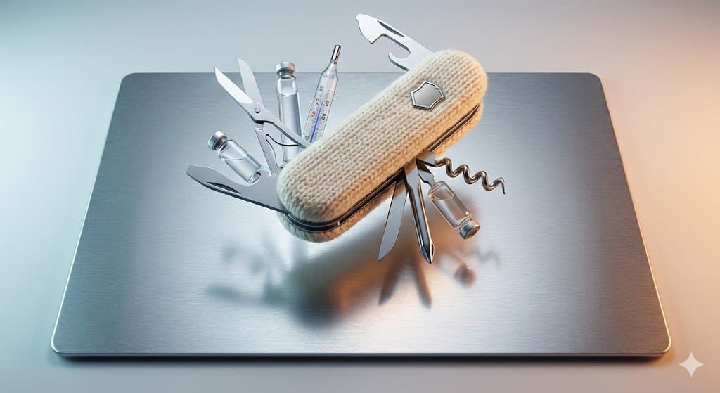 Product Photography Prompt: Swiss Army Knife — example 1