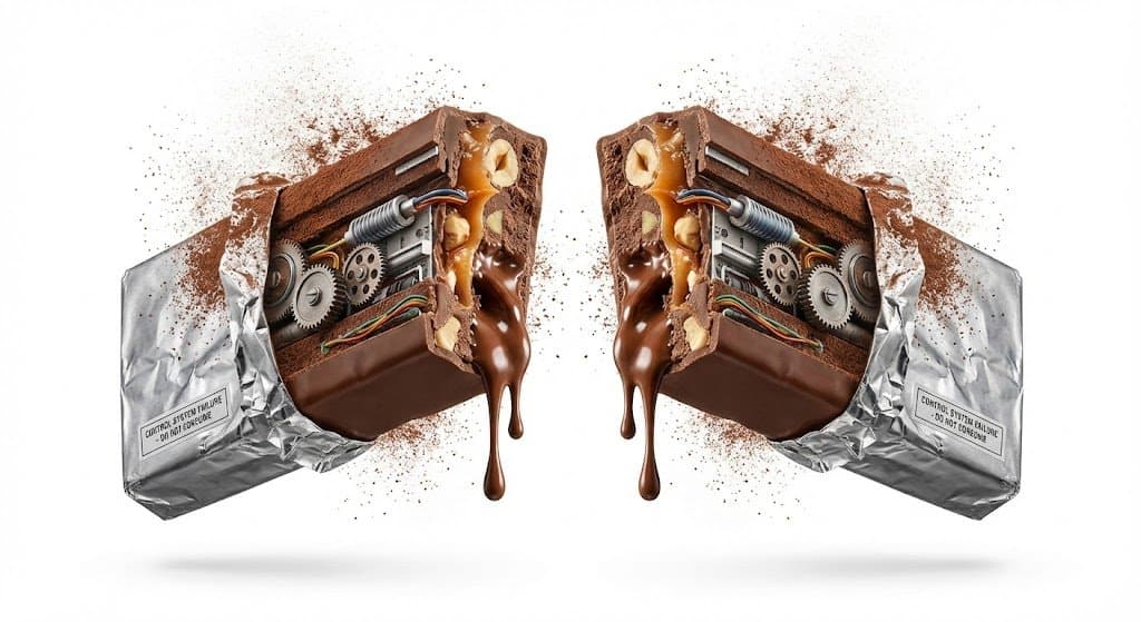 Advertising Visual Prompt: Chocolate Bar Process Display — example 1