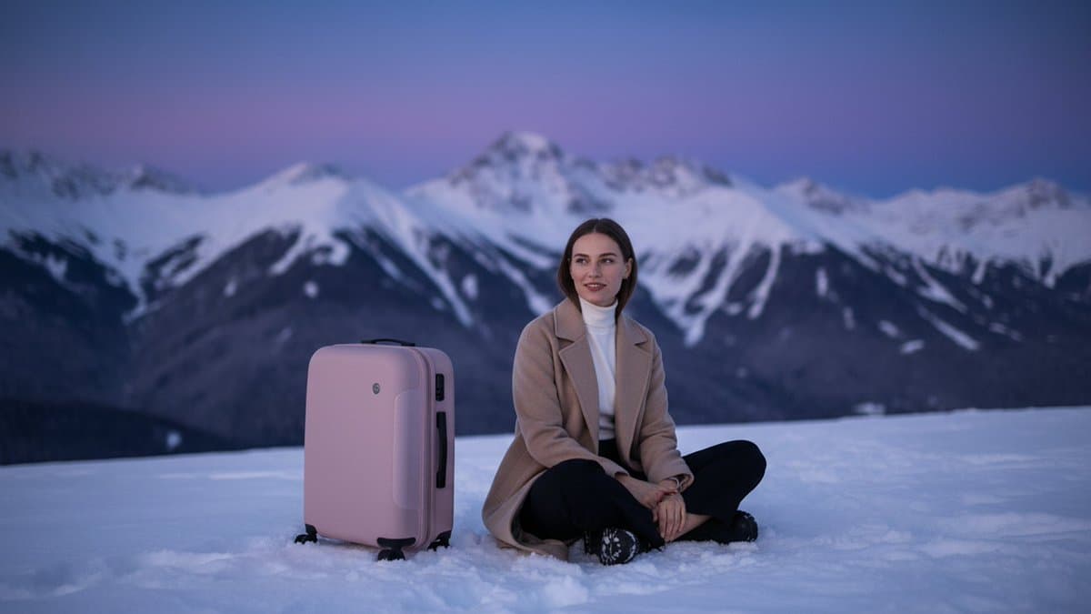 Cinematic Editorial in Snowy Mountains — example 3