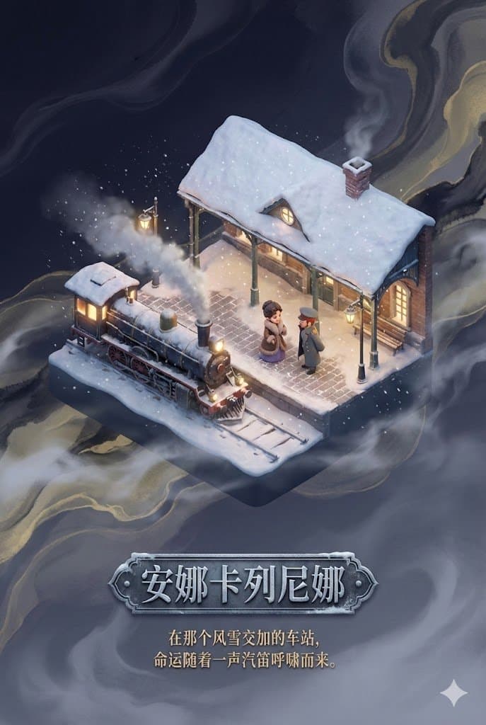 Anna Karenina Diorama Poster in DreamWorks Style — example 1