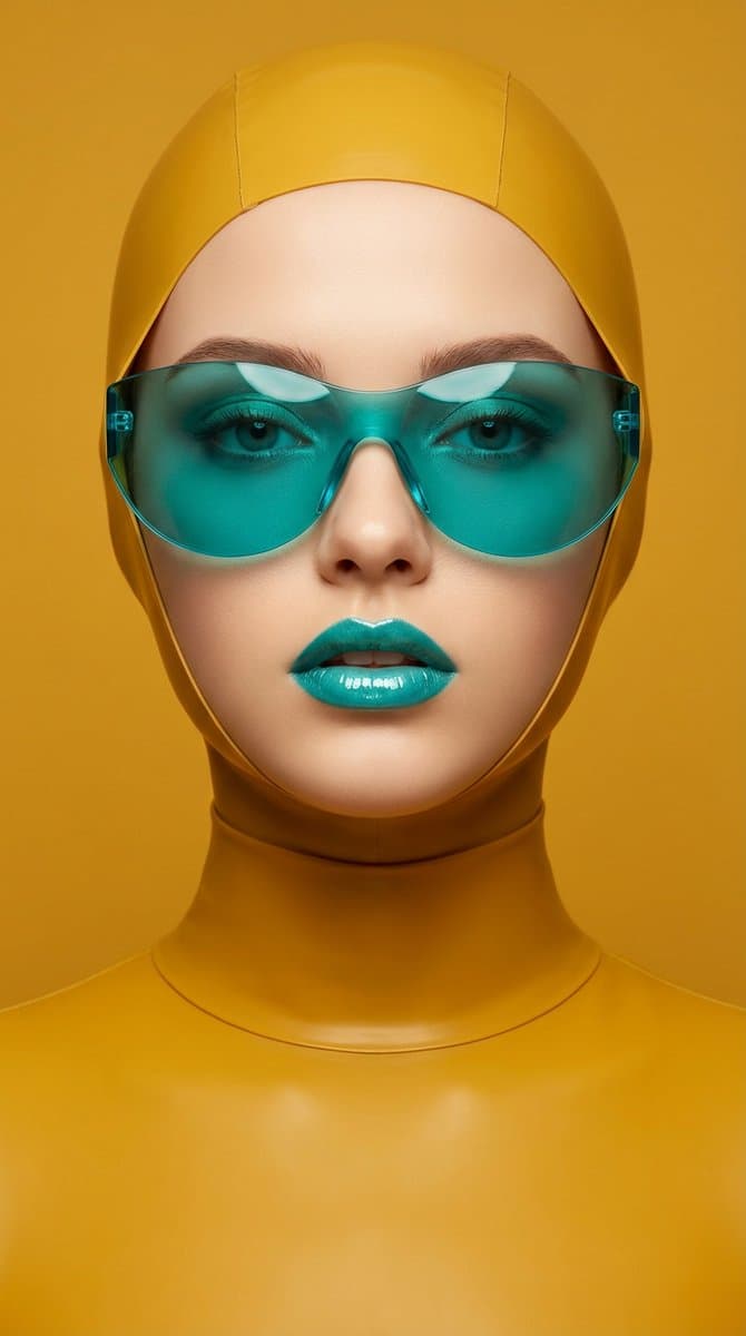 Retro-Futuristic Monochromatic Fashion Editorial — example 1