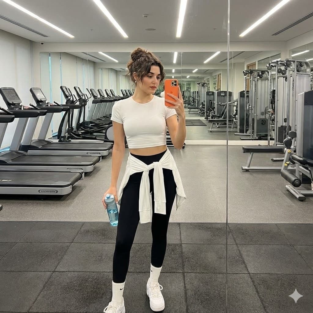 Photorealistic Full-Body Mirror Selfie with Identity Lock — example 1