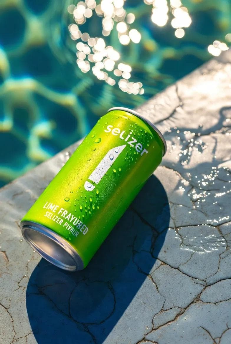 Macro Product Shot of Seltzer Can — example 4