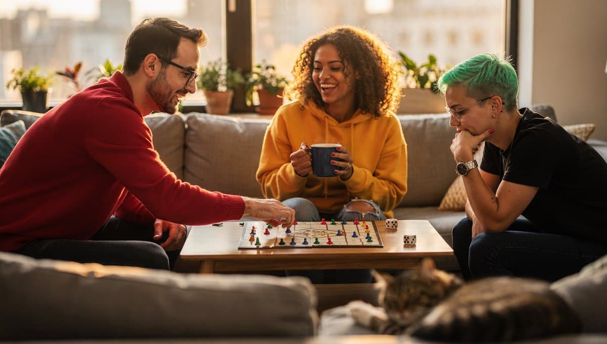 Board Game Scene with Multiple Characters Prompt — example 1