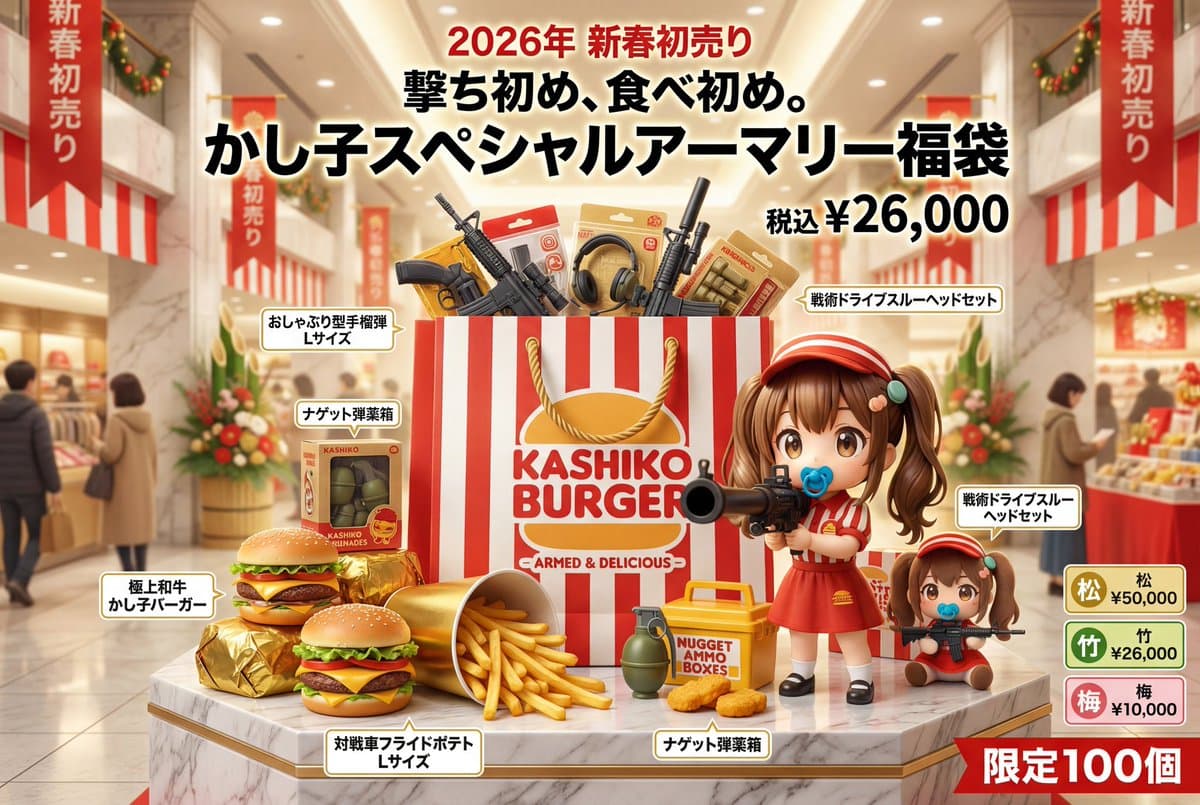 Luxury Fukubukuro (Lucky Bag) Advertisement Key Visual Prompt — example 1