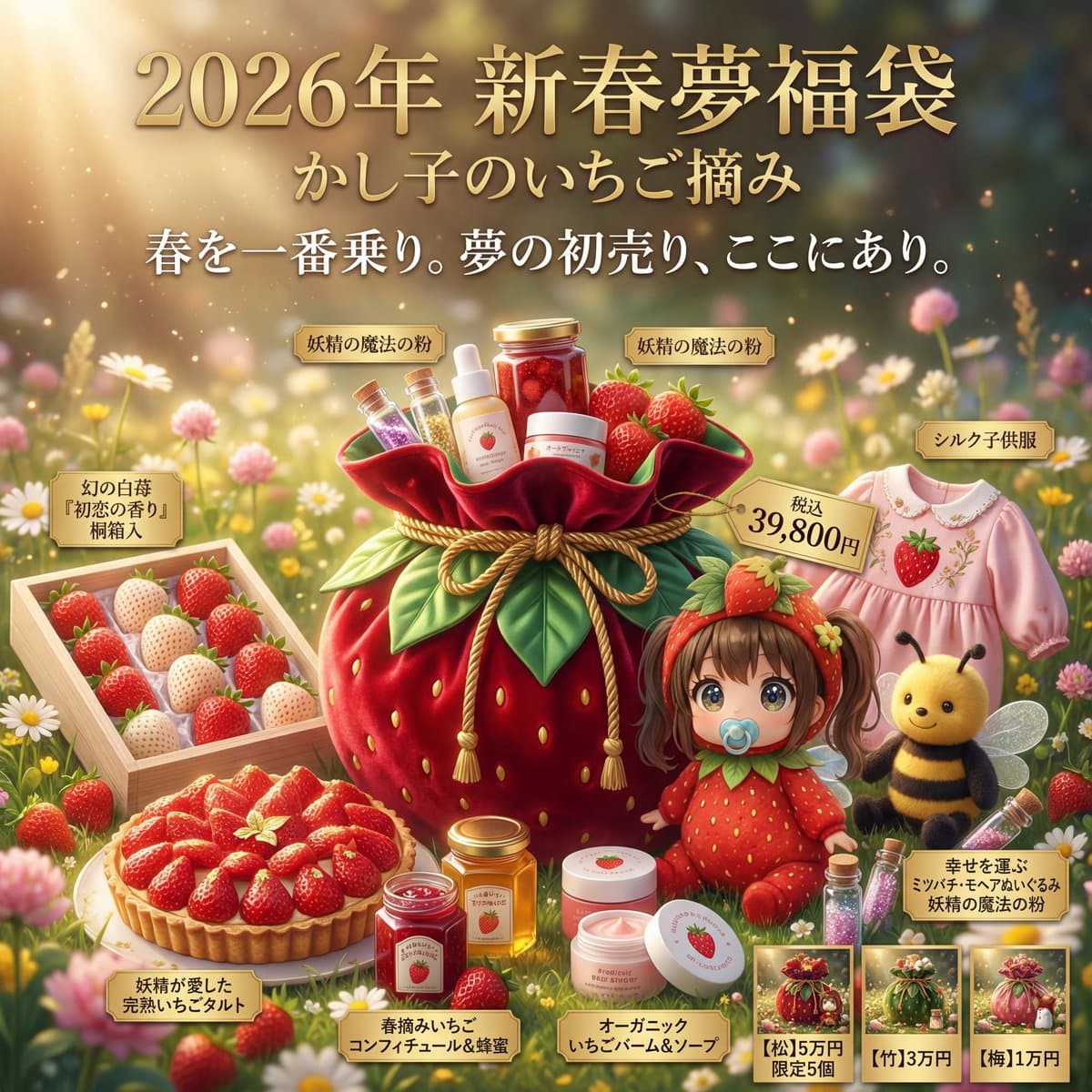 Luxury Fukubukuro (Lucky Bag) Advertisement Key Visual Prompt — example 2