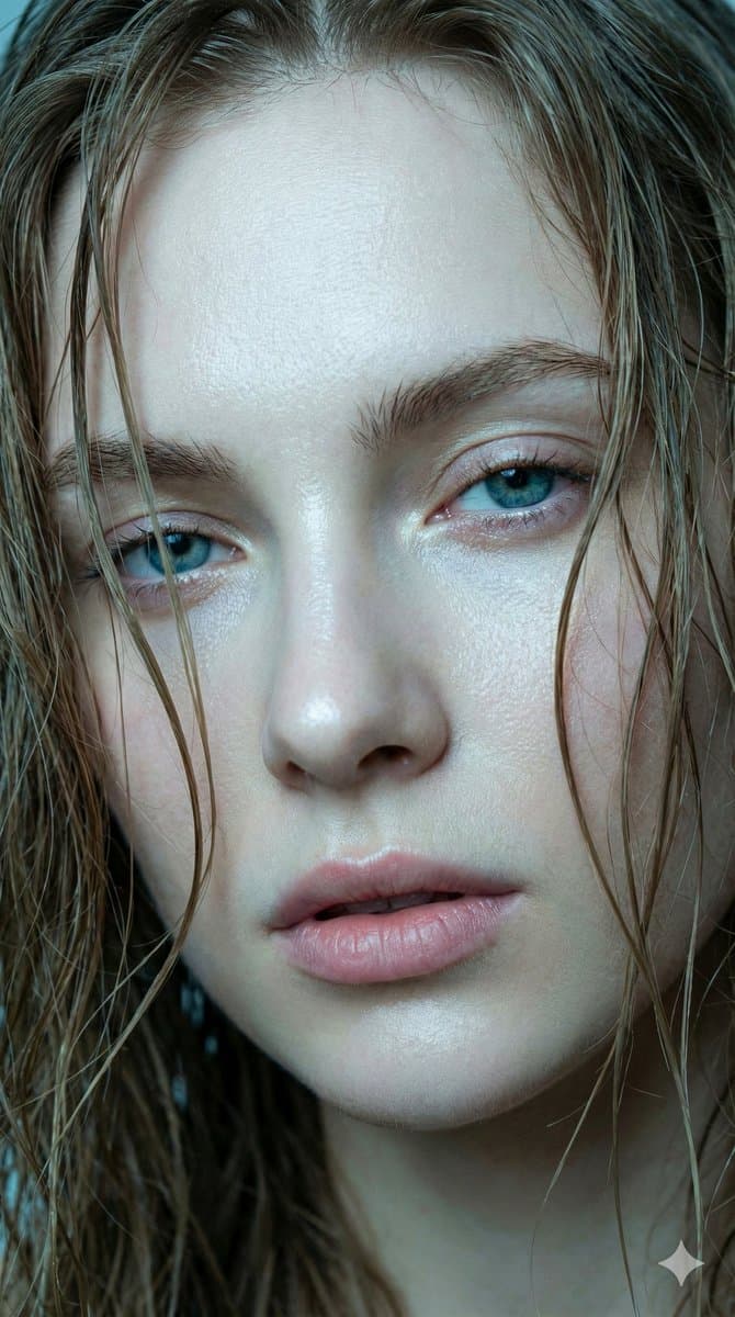 Hyper-realistic Extreme Close-up Portrait of a Young Woman — example 1