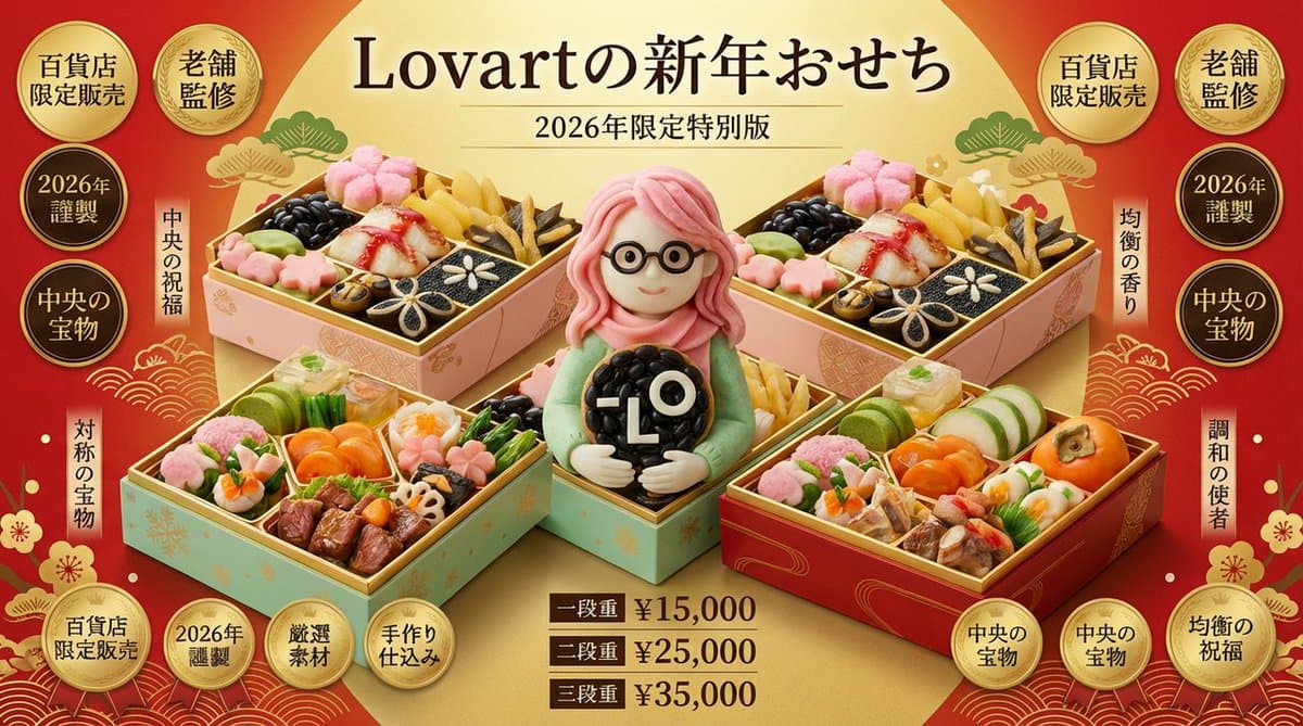New Year's Osechi Dish Advertisement Key Visual Generation Prompt — example 2