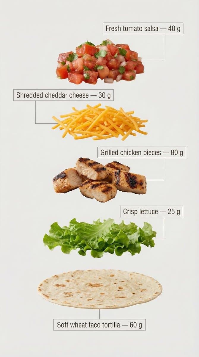Exploded View Tacos Infographic for Marketing — example 1