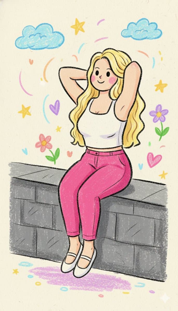 Kindergarten Crayon Doodle Illustration Prompt — example 1