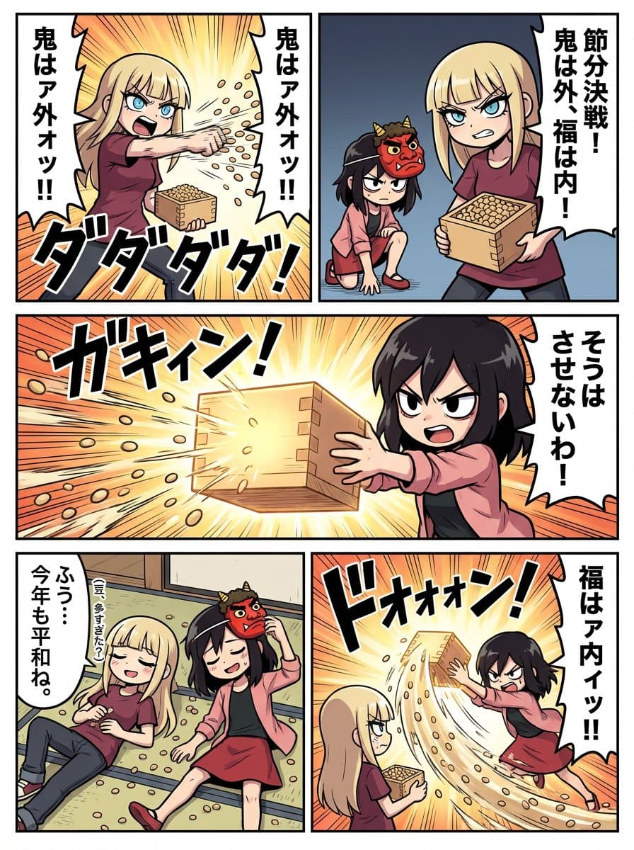 1-Minute Challenge: Setsubun Manga — example 1
