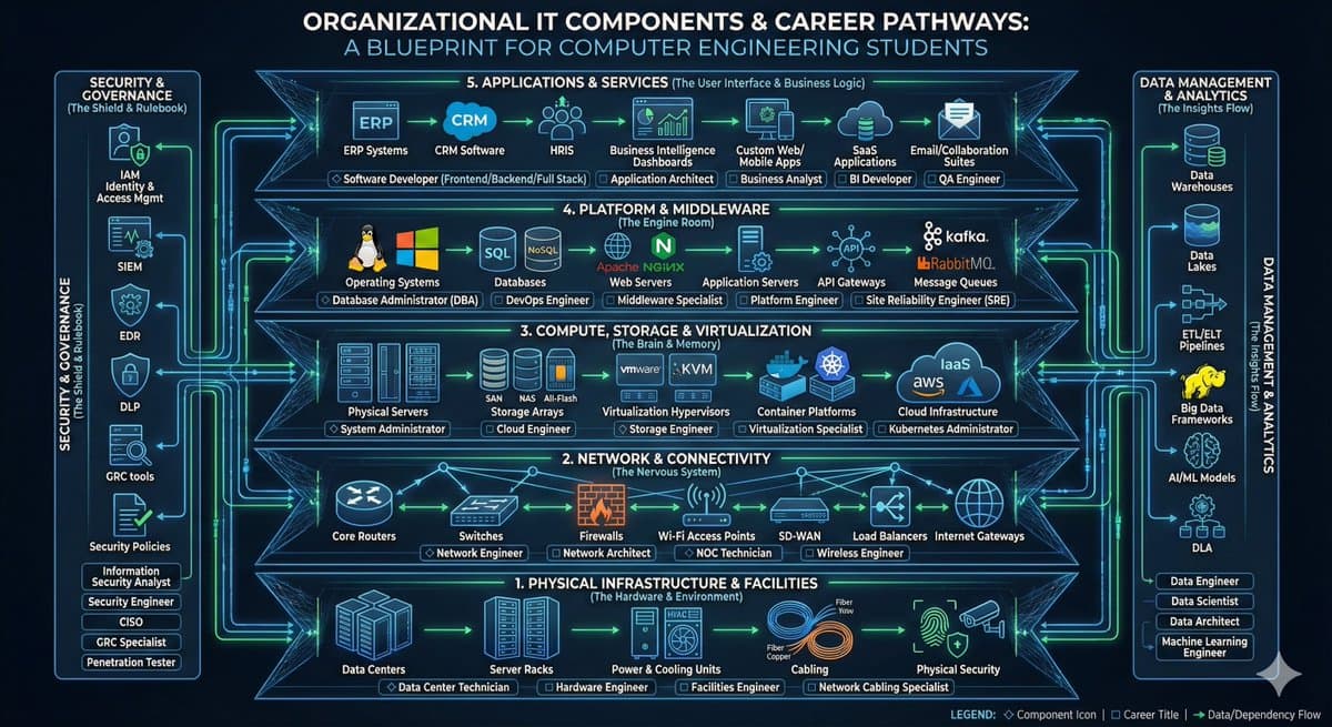 High-detail IT careers infographic (Thai/English mix) — example 3